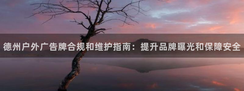 杏宇平台提现为什么这么久呢：德州户外广告牌合规和维护指南：提升品牌曝光和保障安全