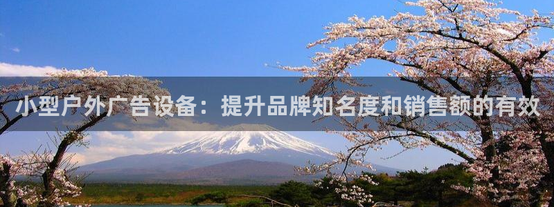 杏宇平台客服：小型户外广告设备：提升品牌知名度和销售额的有效