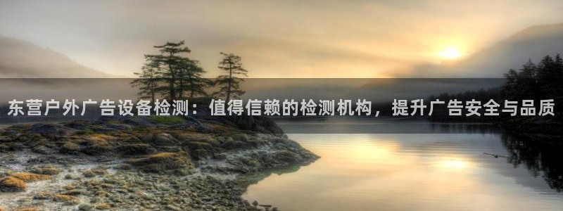 杏宇平台代理怎么赚钱：东营户外广告设备检测：值得信赖的检测机构，提升广告安全与品质