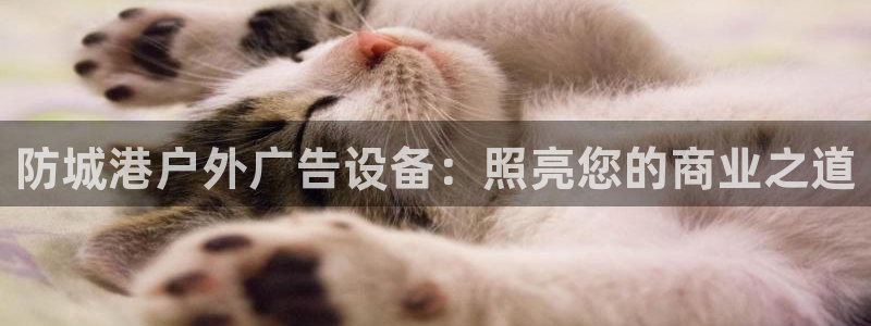 杏宇平台登录步骤图：防城港户外广告设备：照亮您的商业之道