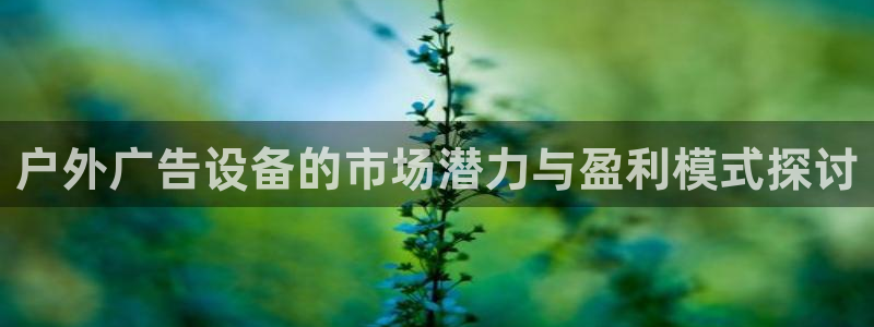 杏宇平台是什么：户外广告设备的市场潜力与盈利模式探讨
