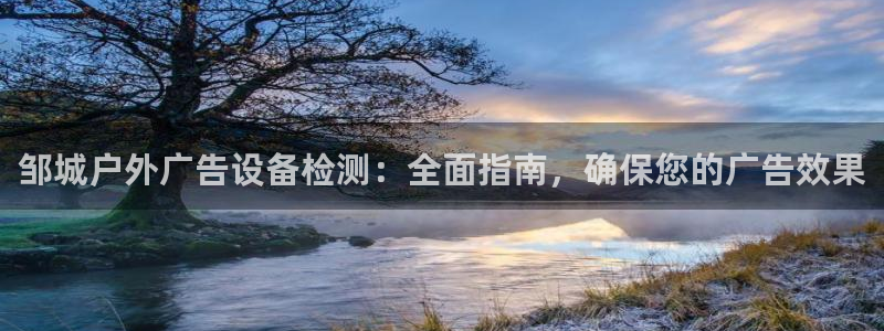 杏宇平台测速链接：邹城户外广告设备检测：全面指南，确保您的广告效果